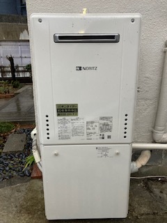 奈良県北葛城郡河合町 I様 都市ガス ノーリツ給湯器 GT-1660SAWX-1 BL 16号オート追焚付給湯器 交換工事 交換後