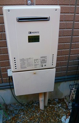 兵庫県西宮市 S様 都市ガス ノーリツ給湯器 	GT-2460SAWX-1 BL 24号オート追焚付給湯器 交換工事 交換後