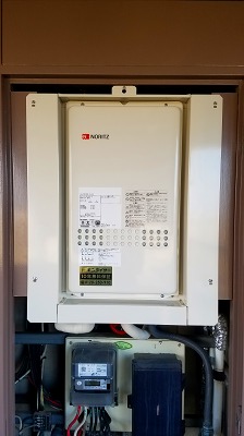 奈良県天理市 O様 都市ガス ノーリツ給湯器 GQ-1627AWX-TB-DX BL 16号高温水供給式給湯器 交換工事 交換後