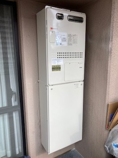 兵庫県西宮市 Ｈ様 都市ガス ノーリツ給湯器 GQH-1643AWXD-DX BL 16号高温水供給式暖房給湯器 交換工事 交換後