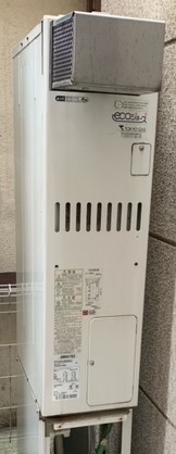 東京都江東区 O様 都市ガス リンナイエコジョーズ RUFH-SE2406AW2-3 24号フルオート給湯暖房給湯器 交換工事 交換前