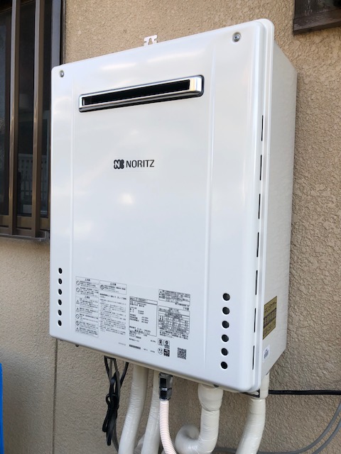 大阪府摂津市 S様 LPガス（プロパン） ノーリツ給湯器 GT-2060AWX-1 BL 20A LPG 20号フルオート追焚付給湯器 交換工事 交換後