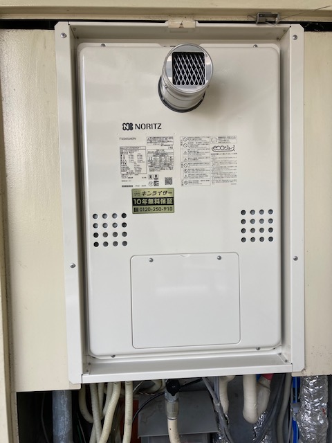 大阪府大阪市 S様 都市ガス ノーリツエコジョーズ GTH-CP2460AW3H-T BL 12A13A 24号スタンダード（フルオート）給湯暖房給湯器（エコジョーズ） 交換工事 交換後