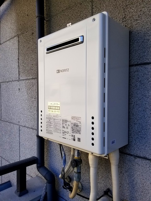 大阪府大阪市 O様 都市ガス ノーリツ給湯器 GT-2060SAWX-1 BL 20A 12A13A 20号オート追焚付給湯器 交換工事 交換後