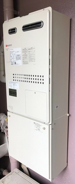 大阪府大阪市中央区 N様 都市ガス ノーリツ給湯器 GTH-2444SAWX3H-1 BL  24号オート給湯暖房給湯器 交換工事 交換後