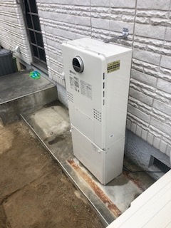 奈良県香芝市 O様 都市ガス ノーリツエコジョーズ GTH-C2461AW6H BL 12A13A 24号スタンダード（フルオート）給湯暖房給湯器（エコジョーズ） 交換工事 交換後