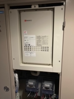 兵庫県神戸市東灘区 T様 都市ガス ノーリツ給湯器 GQ-1627AWX-TB-DX BL 16号高温水供給式給湯器 交換工事 交換後