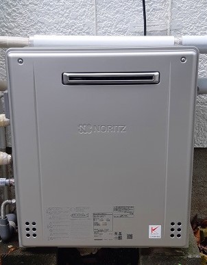 東京都立川市 H様 ノーリツ エコジョーズ GRQ-C1662AX BL 16号フルオート追焚付給湯器 交換工事 交換後