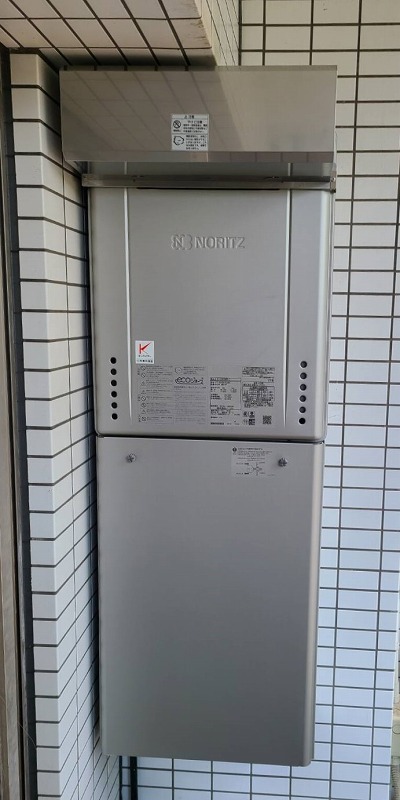 神奈川県横浜市中区 T様 都市ガス ノーリツエコジョーズ GT-C2462AWX-2  24号フルオート追焚付給湯器（エコジョーズ） 交換工事 交換後