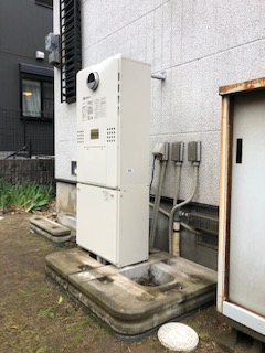 兵庫県明石市 K様 都市ガス ノーリツエコジョーズ 	GTH-C2460AW3H BL 12A13A 24号スタンダード（フルオート）給湯暖房給湯器（エコジョーズ） 交換工事 交換後
