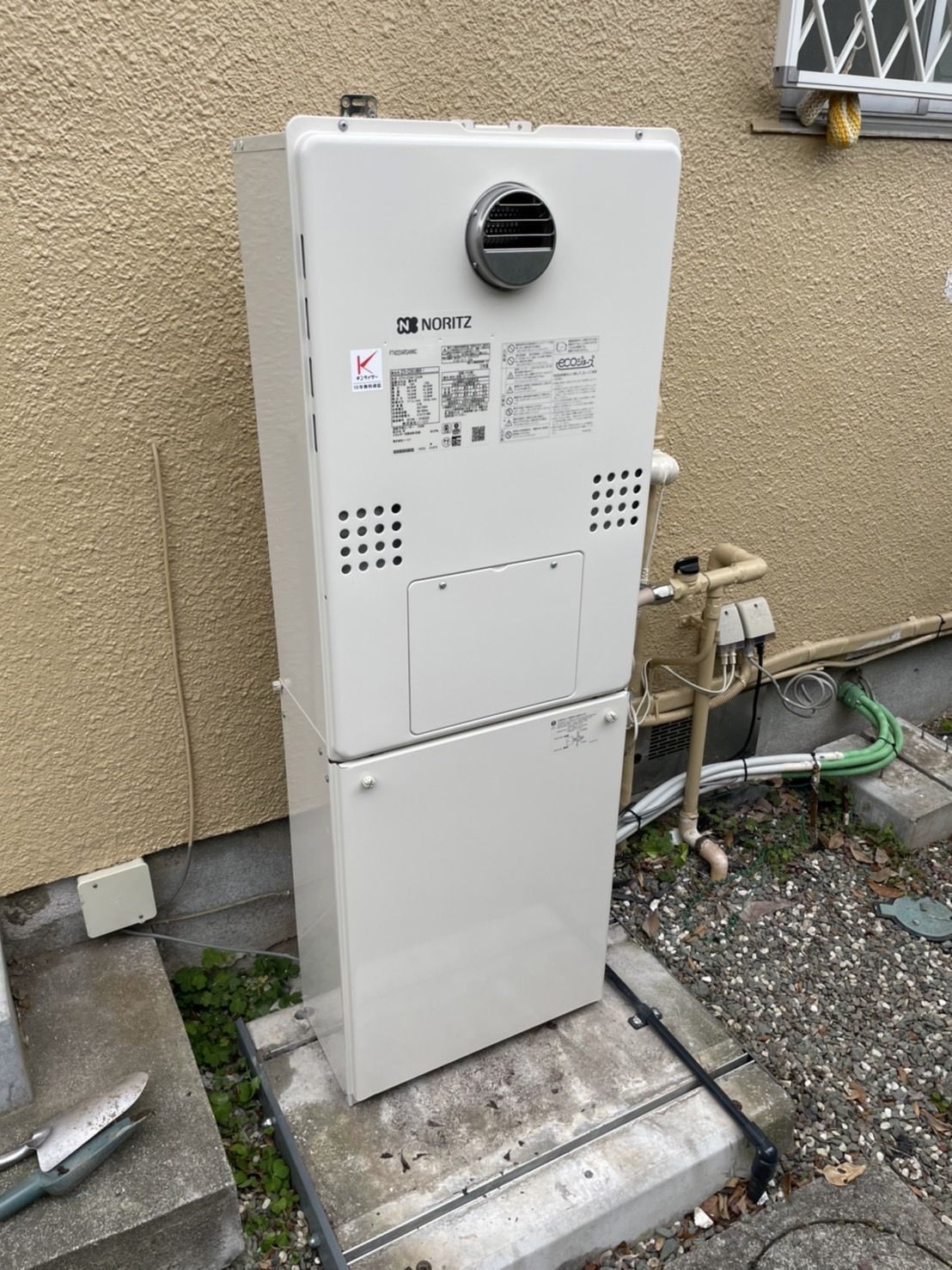 神奈川県横浜市栄区　 S様 都市ガス ノーリツエコジョーズ GTH-C2461AW6H-1 BL  24号スタンダード（フルオート）給湯暖房給湯器（エコジョーズ） 交換工事 交換後