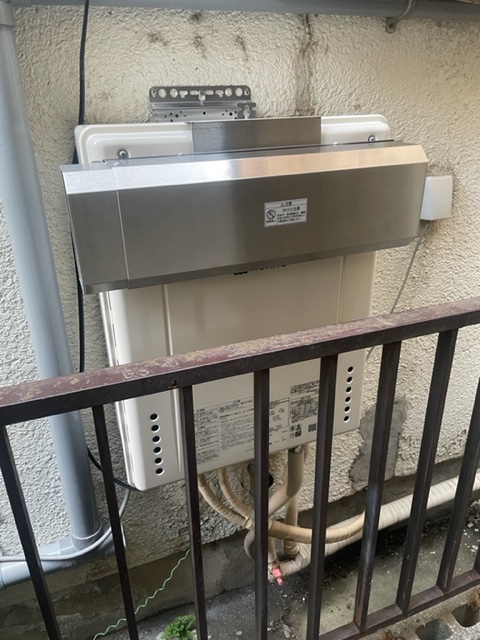 大阪府摂津市 K様  都市ガス ノーリツ給湯器 GT-2460SAWX-2 BL 24号オート追焚付給湯器 交換工事 交換後