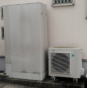 京都府城陽市 Y様 パナソニックエコキュートHE-H46KQS 460L薄型フルオート 交換工事 交換前