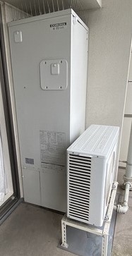 東京都荒川区 F様 コロナエコキュート CHP-S30AY1-12 300L角型フルオート 交換工事 交換前