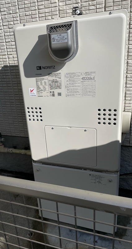 愛知県あま市 S様 都市ガス ノーリツエコジョーズ GTH-C2461AW6H-1 BL  24号スタンダード（フルオート）給湯暖房給湯器（エコジョーズ） 交換工事 交換後