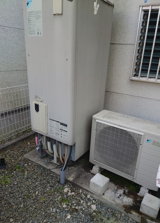 大阪府河内長野市 N様 ダイキンエコキュート EQ37VFV 370L角型フルオート 交換工事 交換前