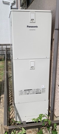 埼玉県北葛飾郡松伏町 K様 パナソニックエコキュート HE-NS37KQS 370L角型フルオート 交換工事 交換後