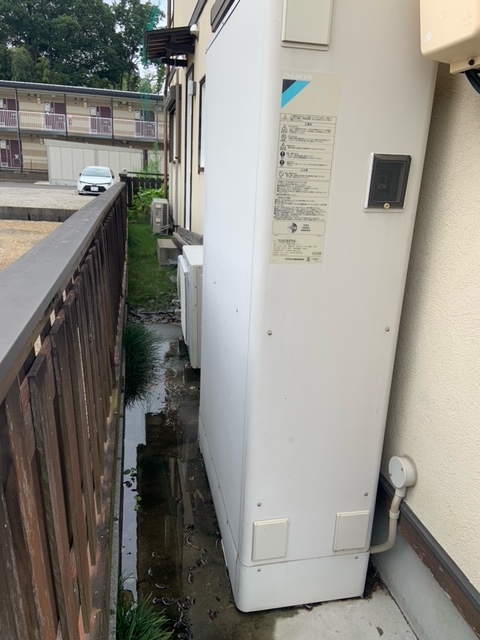 愛知県丹羽郡扶桑町 S様 三菱電機エコキュート SRT-W375Z 薄型 370L フルオート交換工事 交換前