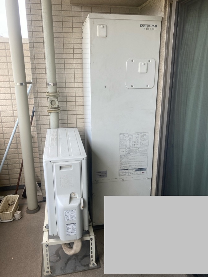 東京都荒川区 T様 コロナエコキュート CHP-S30AY1-12B 300L角型フルオート 交換工事 交換前
