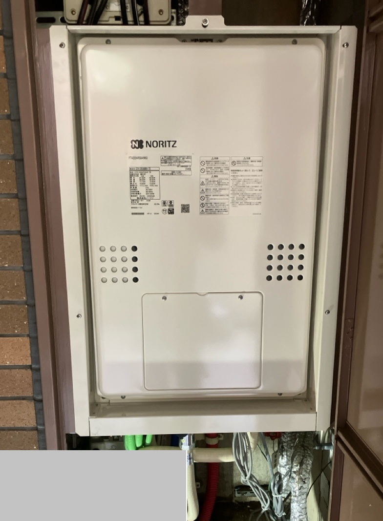 福岡県北九州市八幡東区 T様 都市ガス ノーリツ給湯器  GTH-2454AW6H-TB BL 24号フルオート給湯暖房給湯器 交換工事 交換後