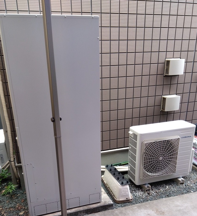 静岡県静岡市駿河区 W様 コロナエコキュート CHP-46AZ1 460L角型フルオート 交換工事 交換後