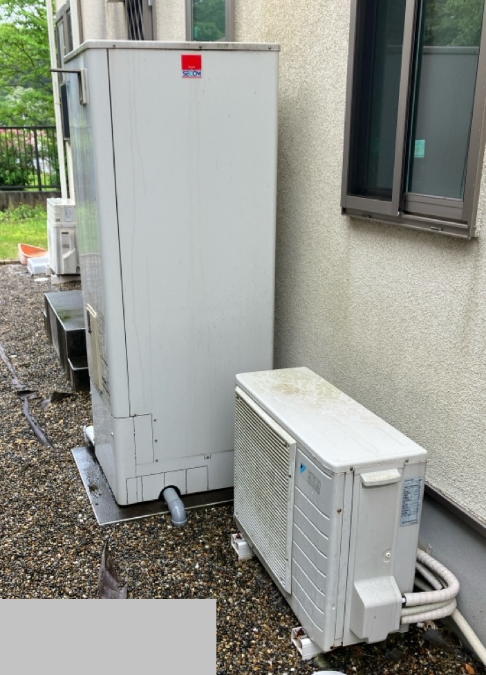 千葉県千葉市緑区 T様 パナソニックエコキュート HE-JU37LQS 370L角型フルオート 交換工事 交換前