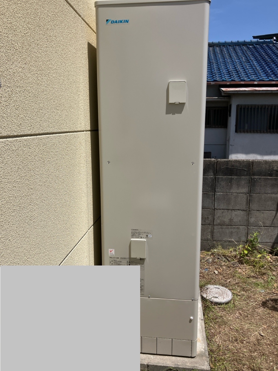 大阪府泉佐野市  D様 ダイキンエコキュートEQX46YFV 460L角型フルオート 交換工事 交換後