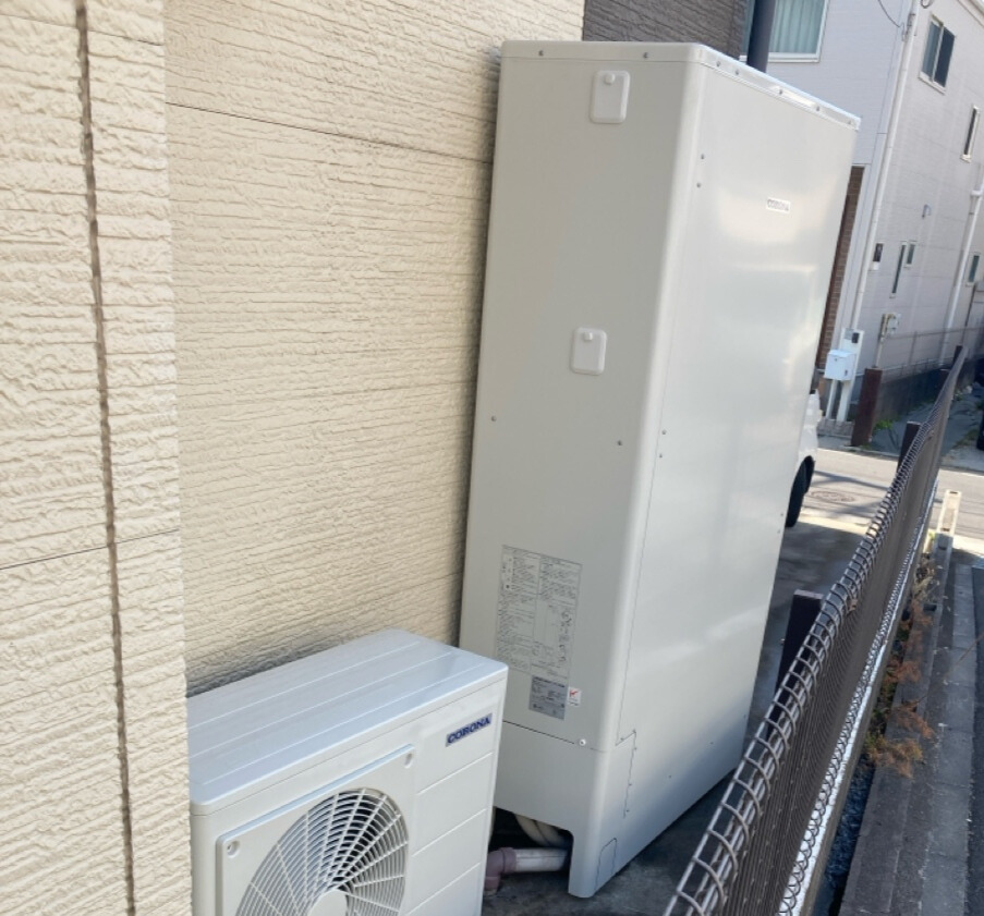 東京都足立区 O様 コロナ エコキュート CHP-E372AZ1 薄型/フルオート/高圧力パワフル給湯290kPa 交換工事 交換後