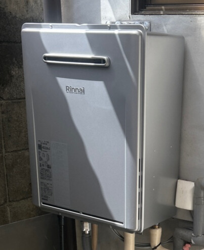 京都市西京区 Y様 リンナイRUF-E200FSAW　20号オート追焚付給湯器（エコジョーズ）交換工事 交換後