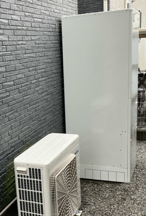 栃木県足利市 Y様 コロナ エコキュート CHP-37AZ1 角型/フルオート/高圧力型190kPa　交換工事 交換後