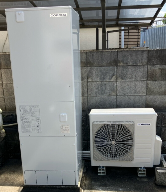 東京都清瀬市 M様 コロナ エコキュート CHP-37AZ1 角型/フルオート/高圧力型190kPa 交換工事 交換後