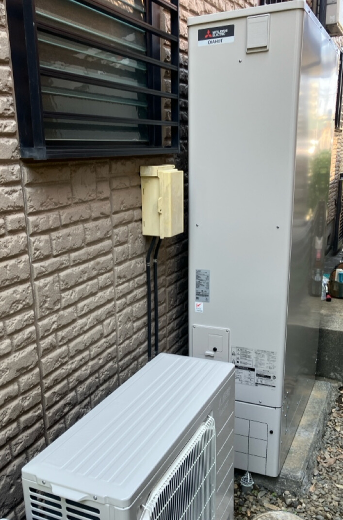 横浜市 O様 三菱電機 エコキュート SRT-S377UZ 薄型/フルオート/ハイパワー給湯290kPa 交換工事 交換後