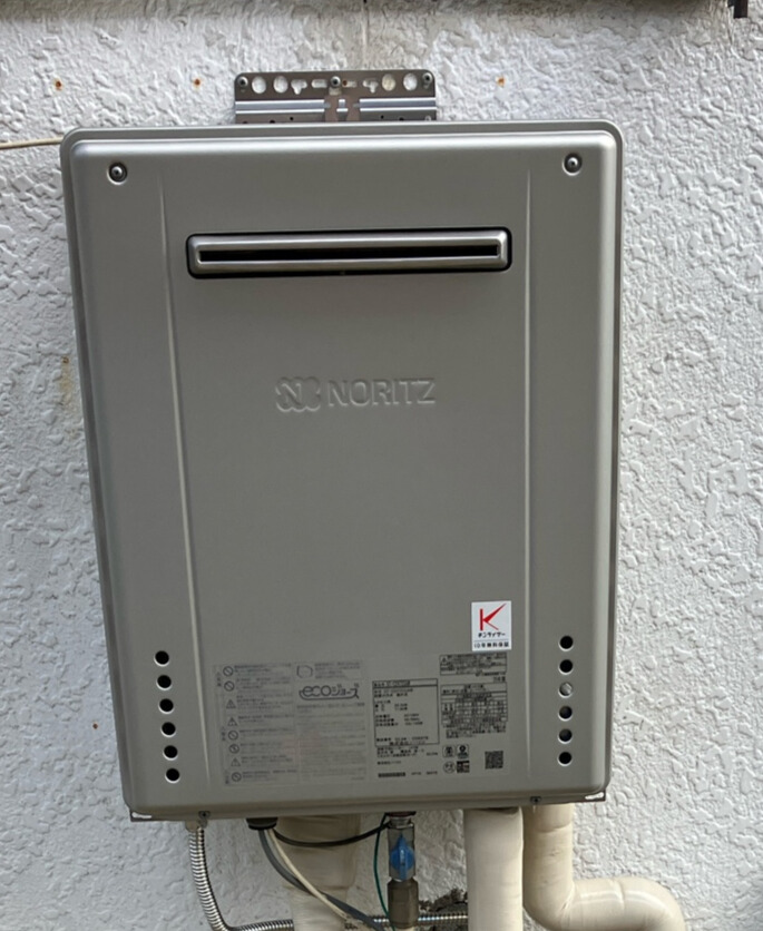 埼玉県本庄市 N様 ノーリツ GT-C2472SAW BL 24号オート追焚付給湯器（エコジョーズ） 交換工事 交換後