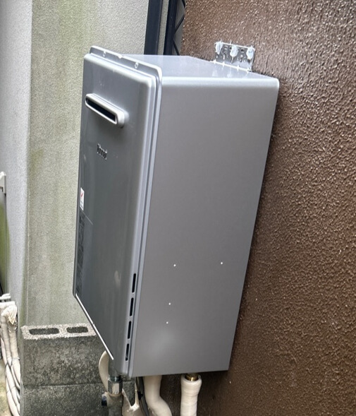 京都市北区 T様 リンナイ エコジョーズ RUF-E240ESAW 24号オート追焚付給湯器 交換工事 交換後