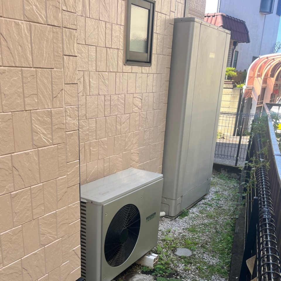 東京都立川市 S様 コロナ CHP-E372AZ1 薄型エコキュート（高圧力フルオート）交換工事 交換前