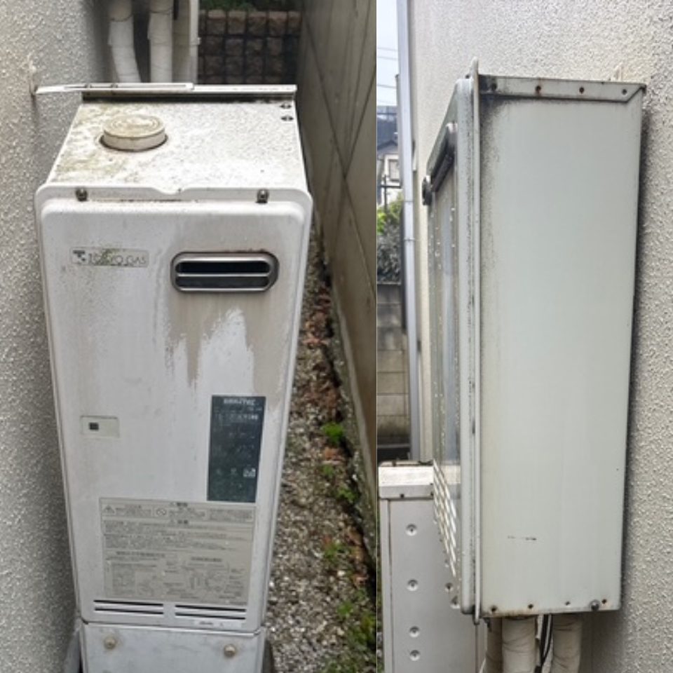 東京都世田谷区 G様 ノーリツ GTH-C2459AWD-1 BL 給湯暖房機交換工事 交換前