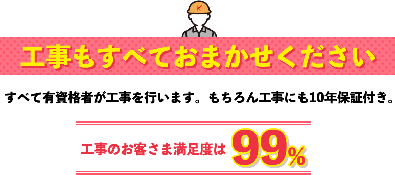 工事もすべておまかせください