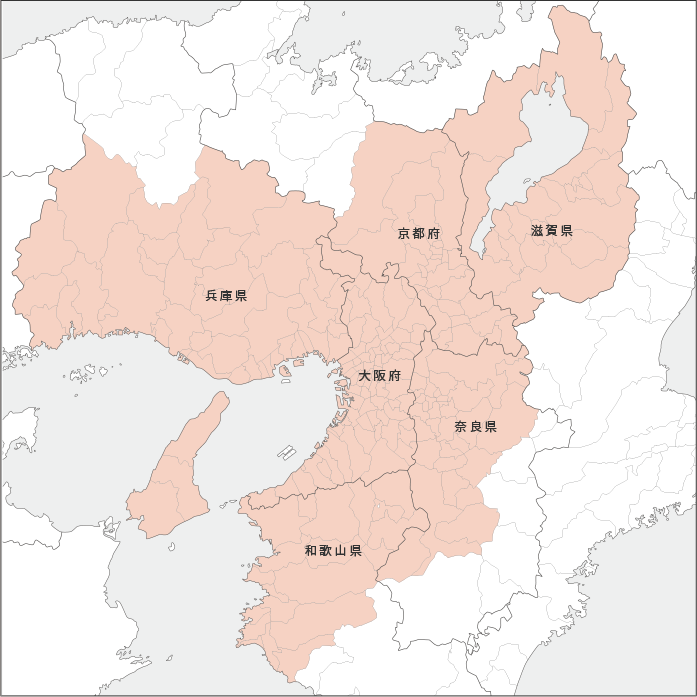 西日本対応エリアマップ