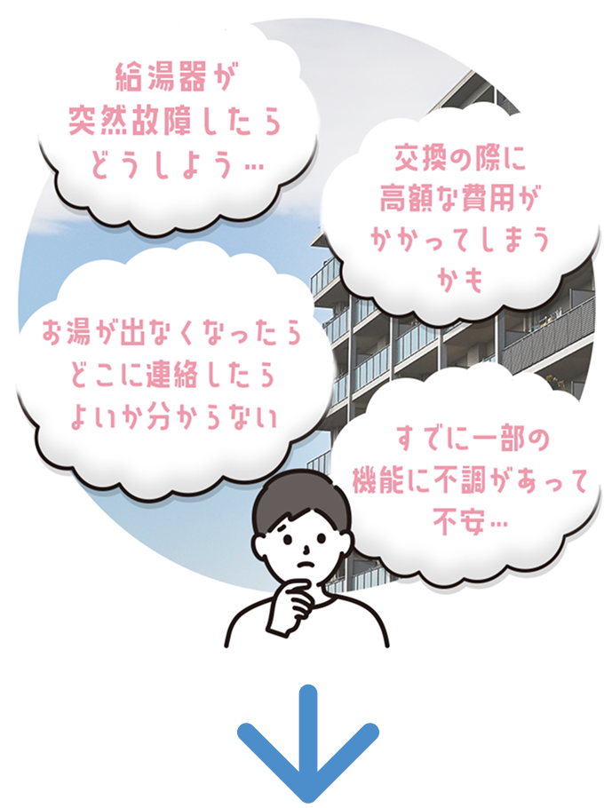 マンションの給湯器のさまざまなお悩み